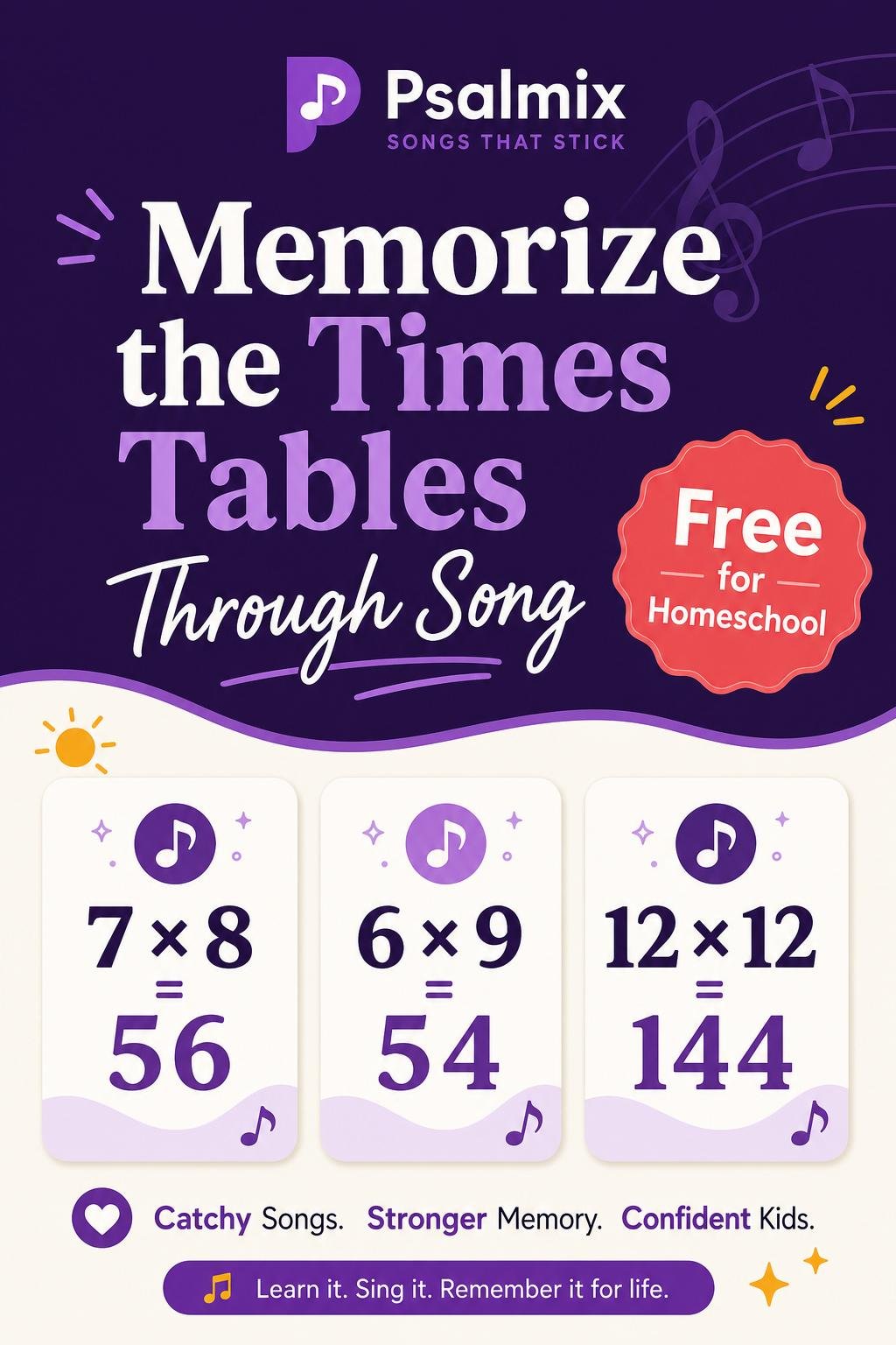 Memorize the Times Tables Through Song